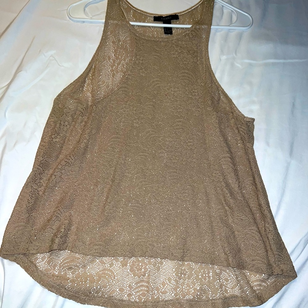Sheer lace tank top
